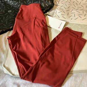 NWT Lululemon Align high Rise Pant *Pockets 25", Sz 6, Cayenne